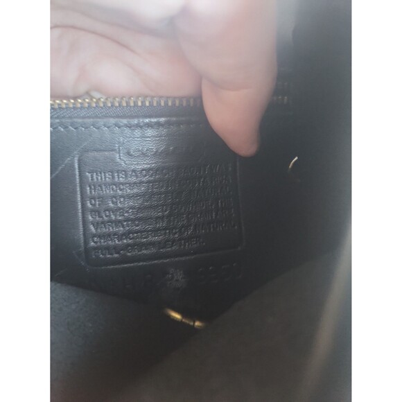 Coach Vintage Black Leather 9960 "Daypack" Backpack w/ Turnlock & Drawstrings - Picture 9 of 12